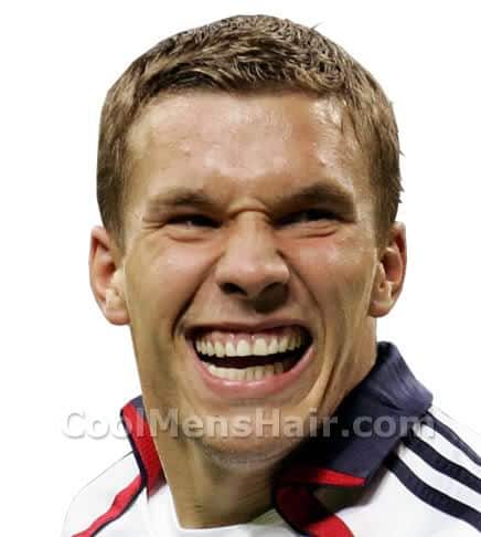 Photo of Lukas Podolski Ivy League haircut.