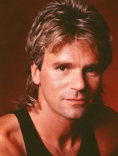 Image of MacGyver 80s Mullet Hairstyle. 