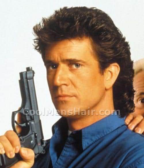 Photo of Mel Gibson hair in Lethal Weapon 3.