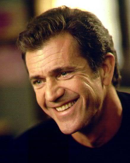 Mel Gibson short hair.