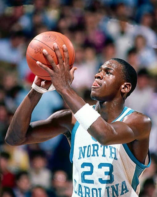 Michael Jordan with hair 