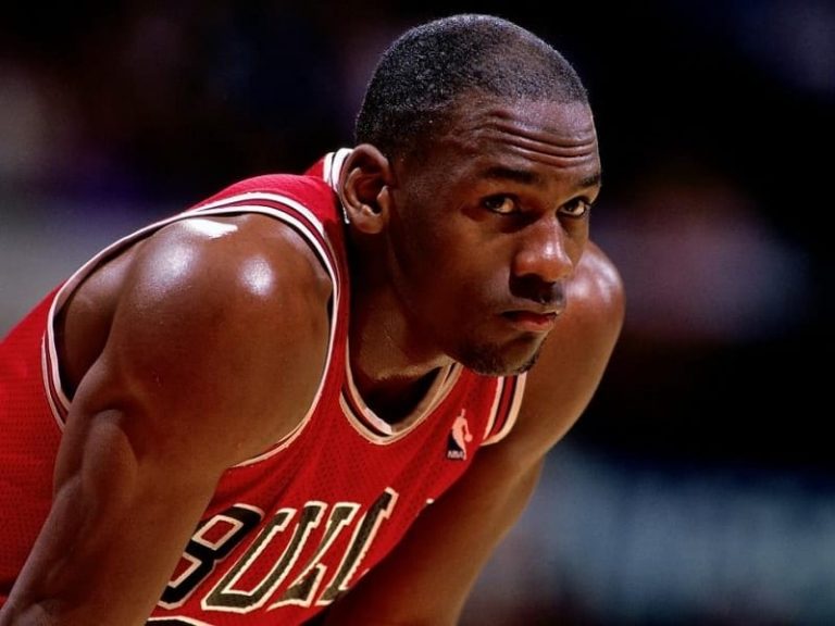 Michael Jordan with hair