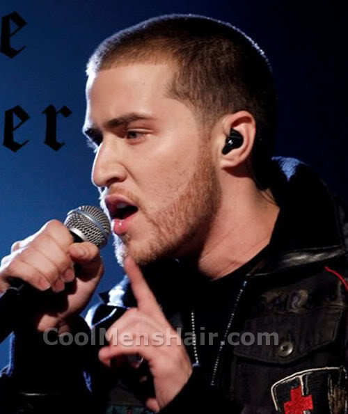 Image of Mike Posner buzz cut with beard.