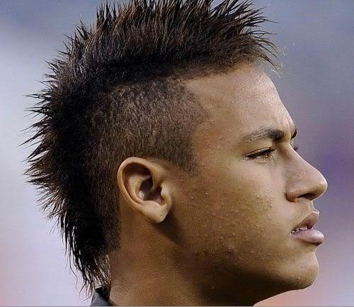 Photo of Neymar da Silva Santos Junior mohawk hairstyle.