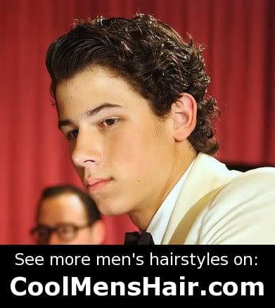 Photo of Nick Jonas curly style. 
