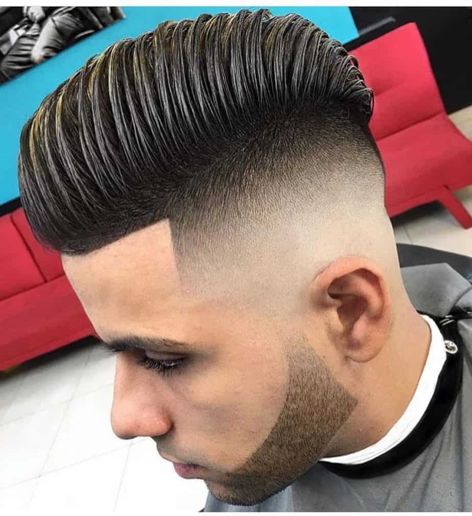 Cleared Over Pompadour-60 Stylish Comb Over Fade Haircuts – Modern Men’s Choice