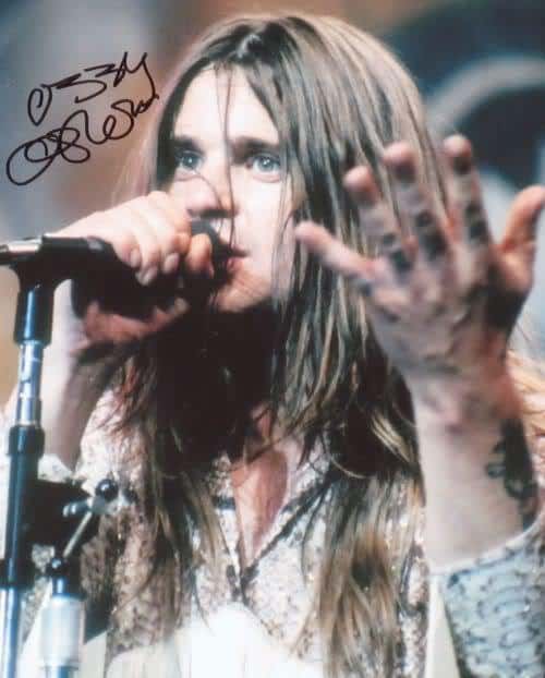 Picture of Ozzy Osbourne long hairstyle.