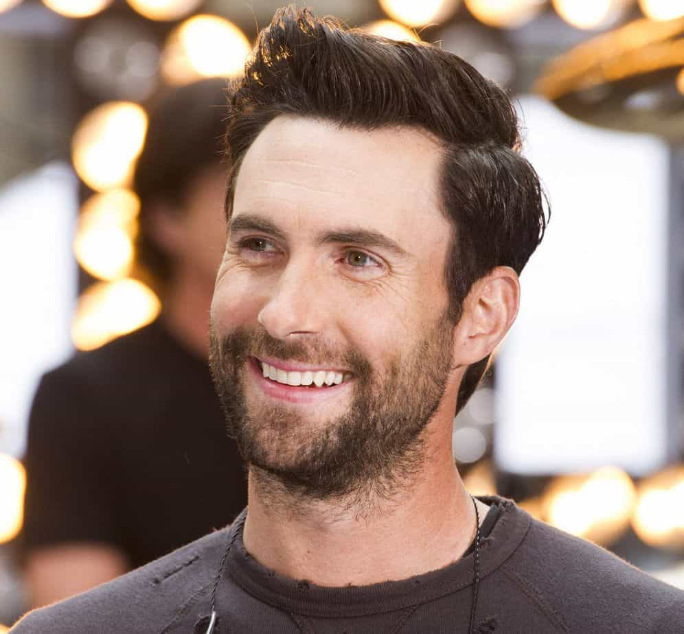 Adam Levine's quiff hairstyle