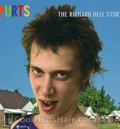 Richard Hell spikey hair photo.