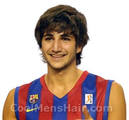 Photo of Ricky Rubio shag hairstyle.