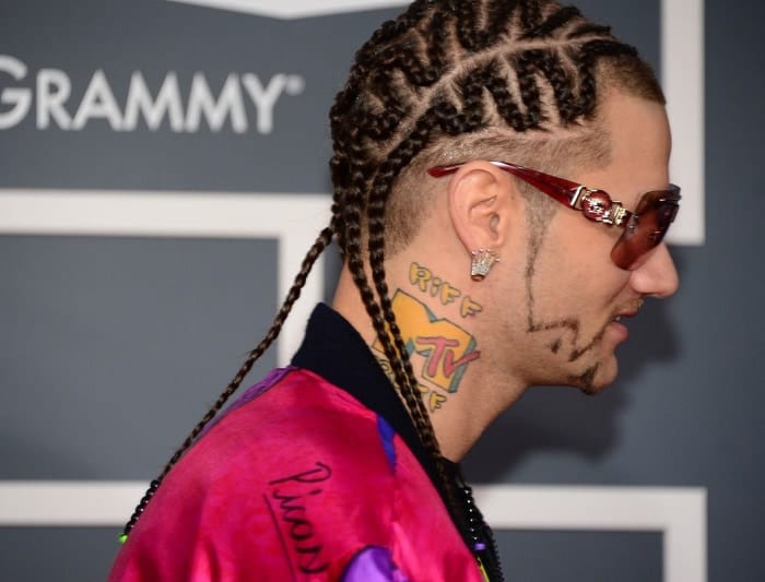 white rapper with braids