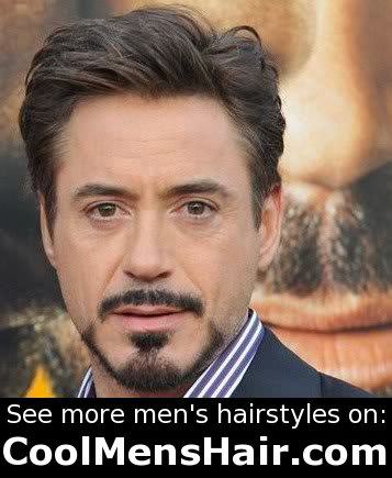 Photo of Robert Downey Jr. hairstyle. 