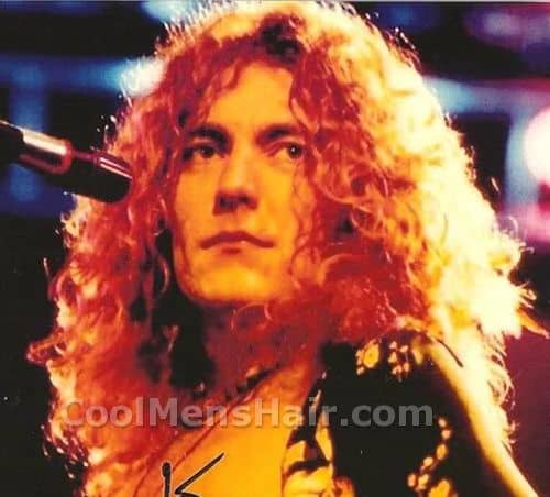 Photo of Robert Plant hairstyle.