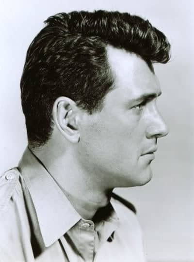 Image of Rock Hudson hairstyle. 