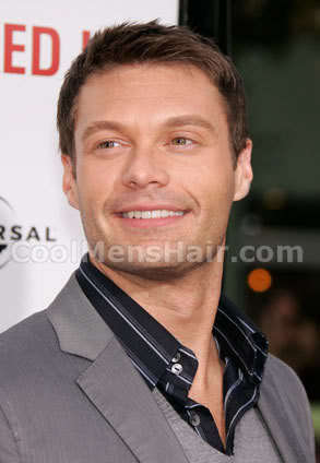 Photo of Ryan Seacrest short hairstyle.