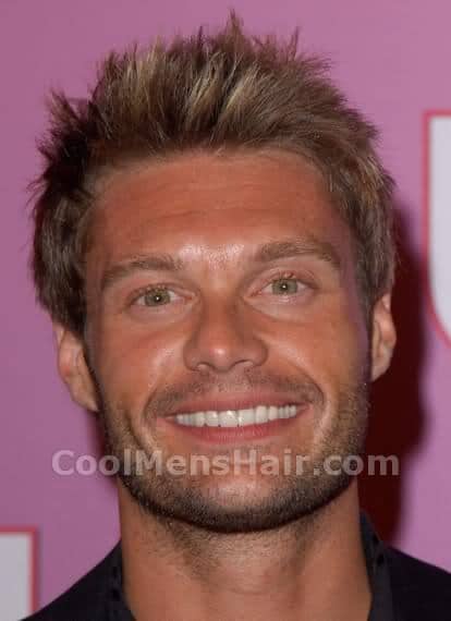 Image of Ryan Seacrest spiked hairstyle for boys and men.