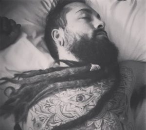 sleeping with dreads
