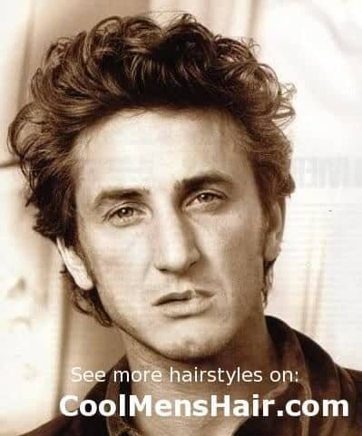 Photo of Sean Penn curly hairstyle. 
