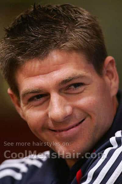 Steven Gerrard Ivy League haircut picture for soccer player.