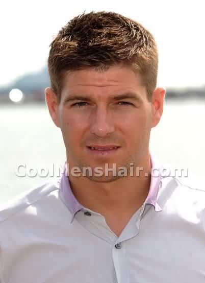 Photo of Steven Gerrard Ivy League hairstyle.