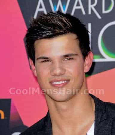 Picture of Taylor Lautner short hairstyle.