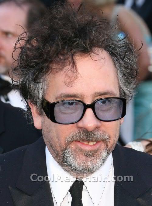 Photo of Tim Burton curly hairstyle.