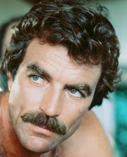 Photo of Tom Selleck with the Alpha moustache. 