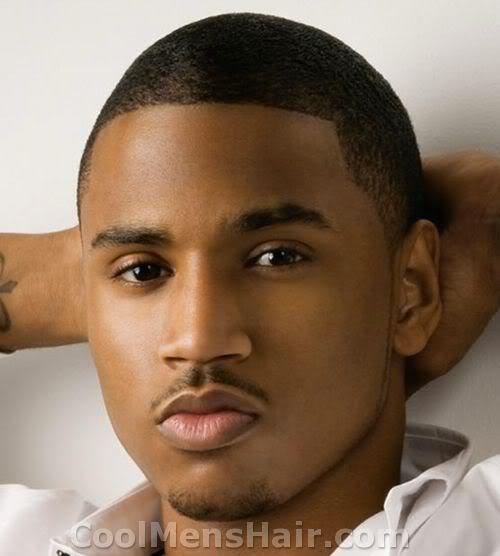 Picture of Trey Songz buzz cut hairstyle.