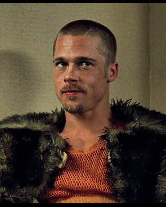 Tyler Durden with Short Hair in Fight Club