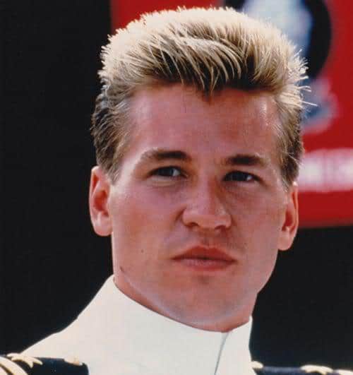 Photo of Val Kilmer military flattop hairstyle.