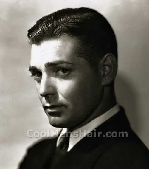 Photo of William Clark Gable hairstyle.