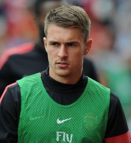 Picture of Aaron Ramsey ivy league hairstyle.