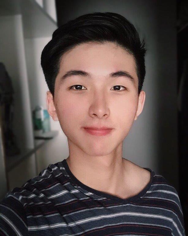 Asian boy with side swept hair