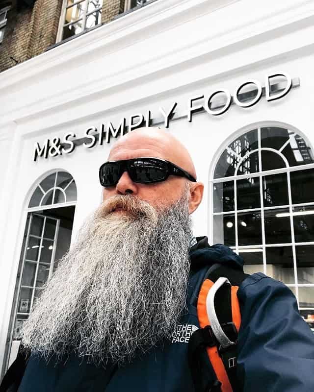 bald guy with full long beard