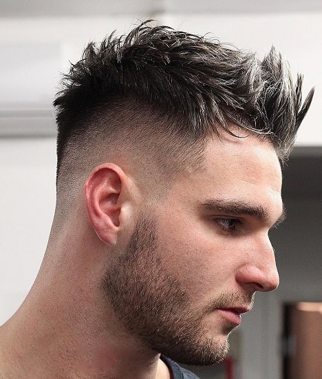 Image of Taper fade hairstyle for men with big nose