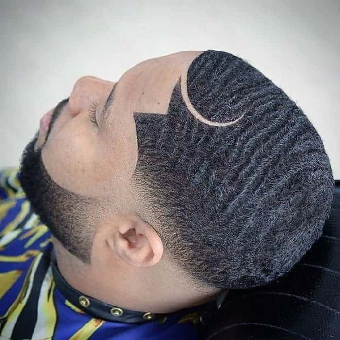 wavy hairstyle for black men