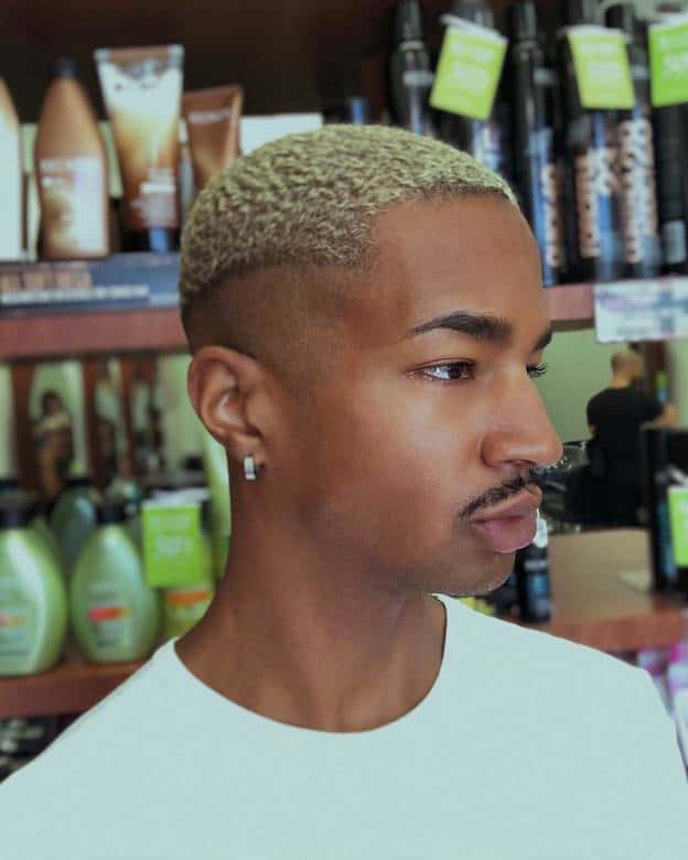 black guy with short blonde hair