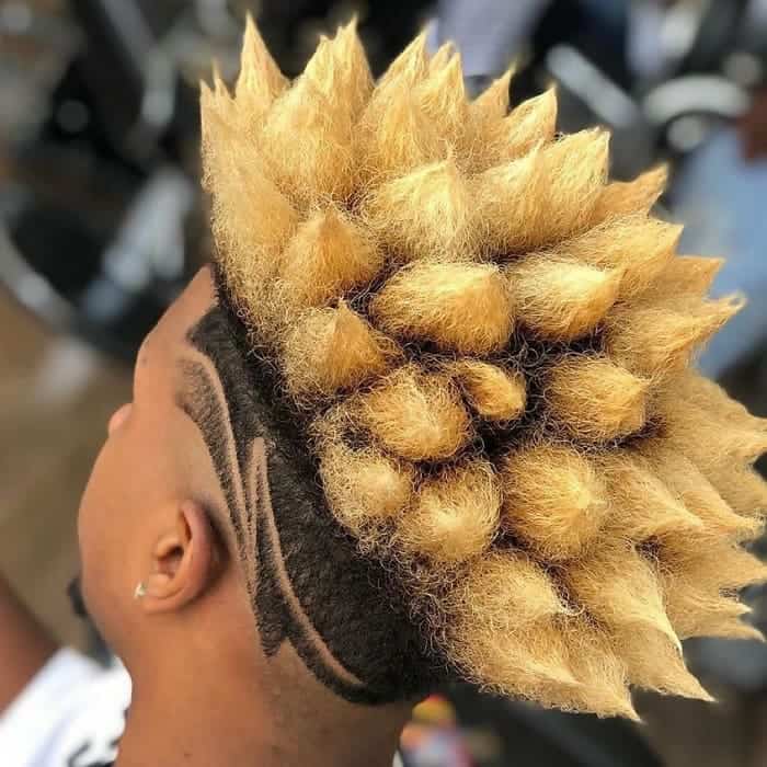 blonde spiky hairstyle for black men