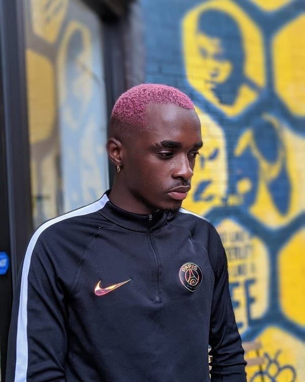 pink hair color for black men