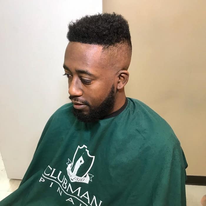 black skin Fade haircut