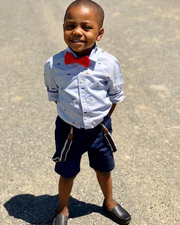 black toddler boy with short hairstyle