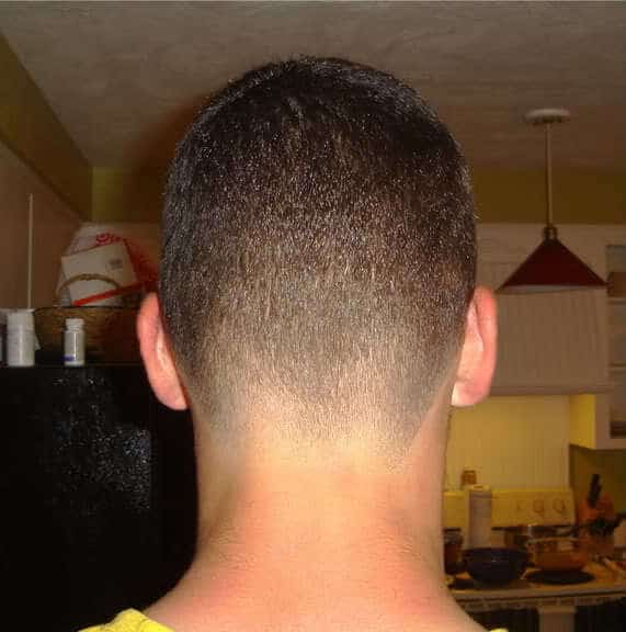 cutting hair using clippers