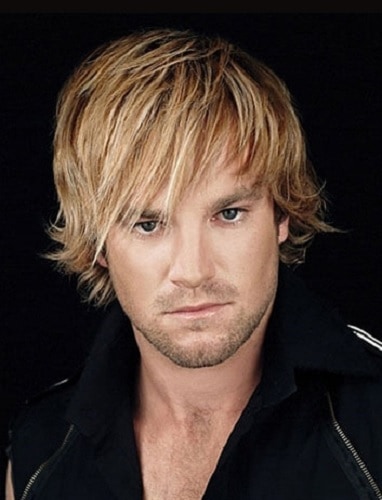 Blonde Straight Shaggy Hairstyle for men