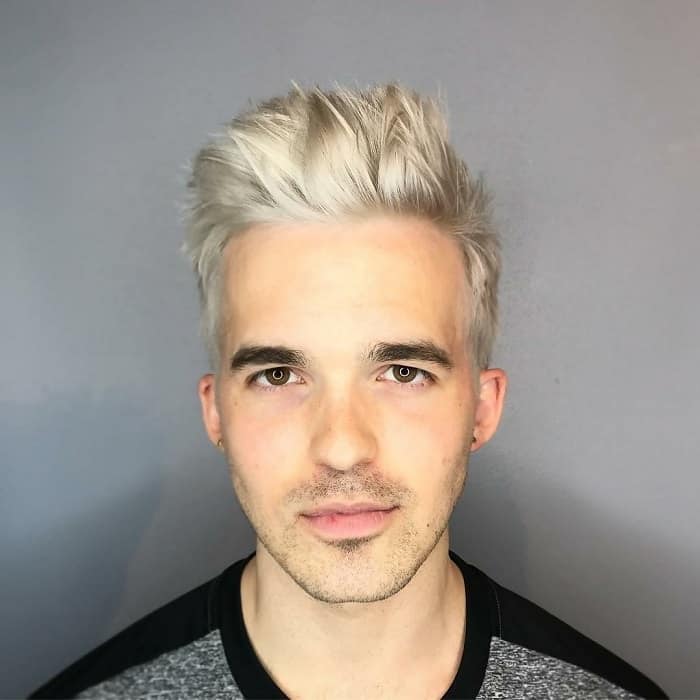 platinum blonde hairstyles for men