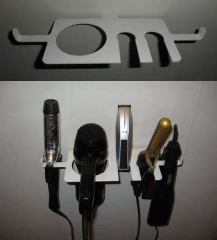 Image of Blow Dryer,Curling Iron, Flat Iron Holder.