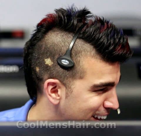 Photo of Bobak Ferdowsi mohawk haircut.