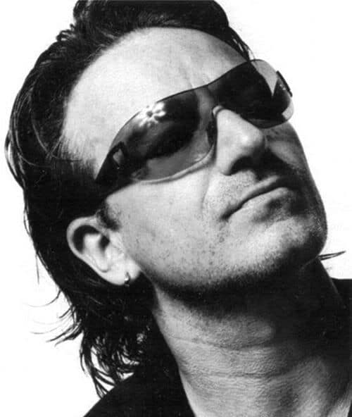 Photo of Bono shoulder length hairstyle