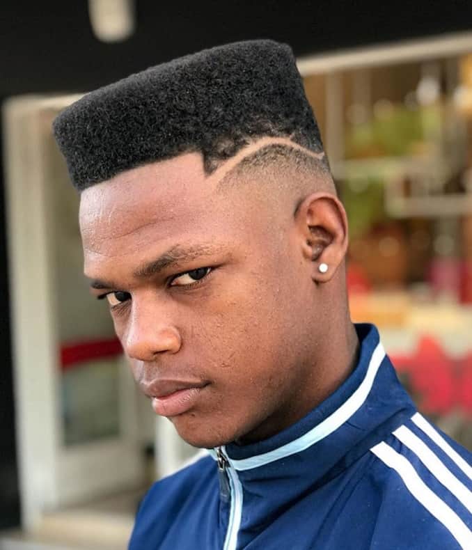 Curved Flat Top Curls  Temple Fade The Afro Style Box Braids with Fade  Dreads Faux Hawk Frohawk Twisted Curls Waves  Here are the Top 10  trendy haircuts for Guys PHOTOS  Madailygist