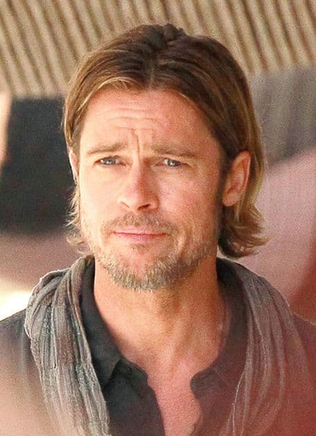 Photo of Brad Pitt hair in World War Z.