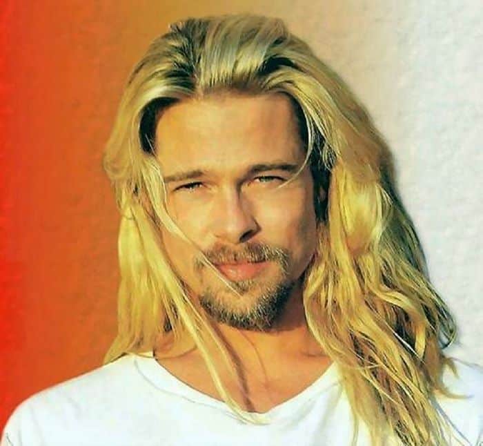 Brad Pitt long blonde hair